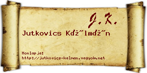 Jutkovics Kálmán névjegykártya